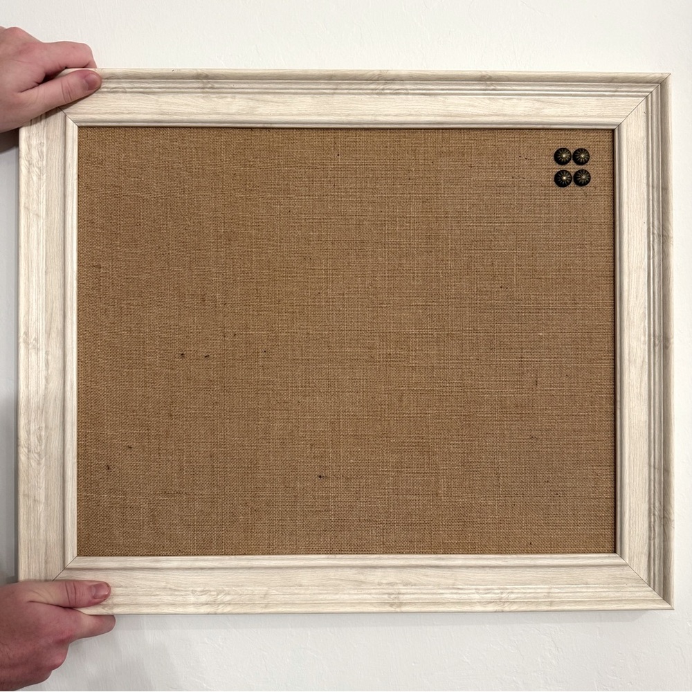 Decorative Bulletin Board with Cream Frame